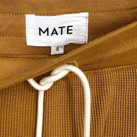 NWT MATE the Label Yellow Organic Thermal Wide Leg Pant - S - Picture 3 of 9